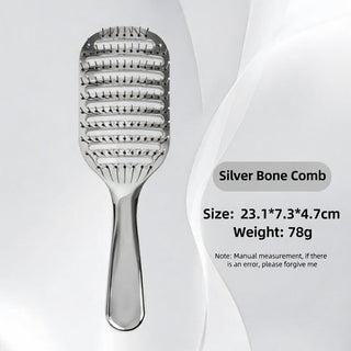 Bleak Electroplated Curved Vented Rib Hair Comb for Effortless Styling