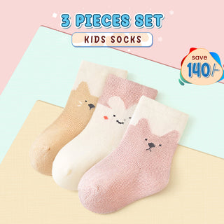 3 Pieces Set All Seasons Cute Cartoon Printed High Quality Children's Socks
