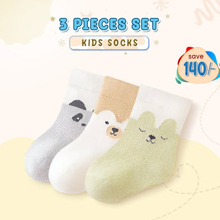 3 Pieces Set All Seasons Cute Cartoon Printed High Quality Children's Socks