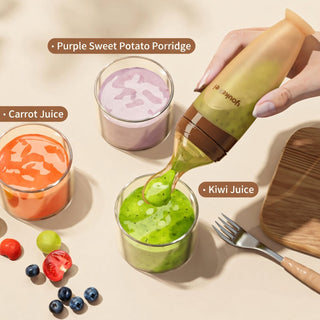 silicone Rice Cereal Feeding Spoon Bottle for Children