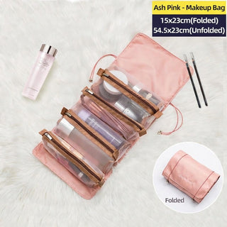 Portable 4-in-1 Detachable Travel Cosmetic Bag and Toiletry Organizer
