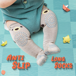 2 in 1 Socks With knee pads Children's indoor non-slip Winter Socks