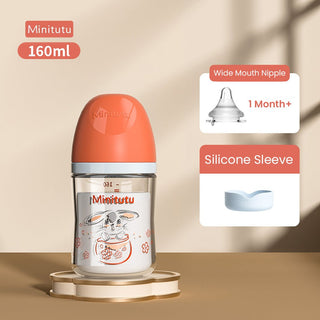 Minitutu Brand Premium Glass Feeding Bottle for Baby