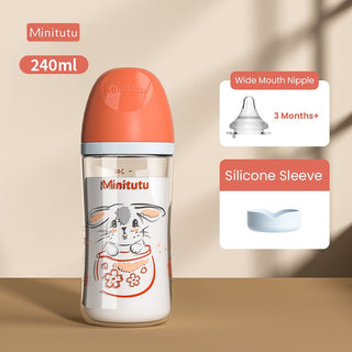Minitutu Brand Premium Glass Feeding Bottle for Baby
