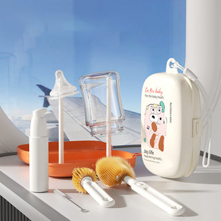 Multi-functional Portable Silicone Baby Feeding Bottle Brush Set