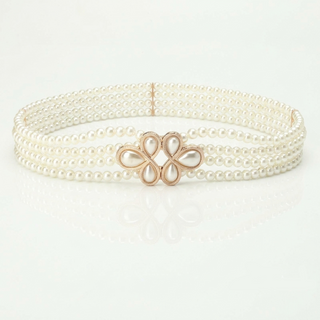 Pearl Diamond Flower Style Waist Chain Dress Decoration Belt For Women