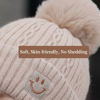 Women's Thick Furball knitted Warm Ear Protection Beanie