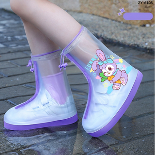 Kids Rain Boots Transparent Dinosaur Unicorn Astronaut Rabbit