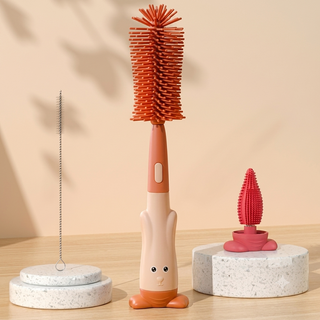 3 in 1 Exclusive Portable Bottle Cleaning with Special Nipple and Straw Cleaning Brush
