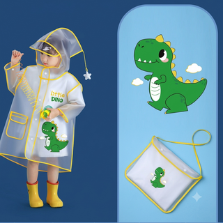 Kids EVA Raincoat for Boys Students Fun Print