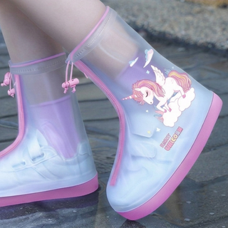 Kids Rain Boots Transparent Dinosaur Unicorn Astronaut Rabbit