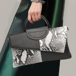 Vintage Crocodile Pattern PU Leather Clutch and Shoulder Bag