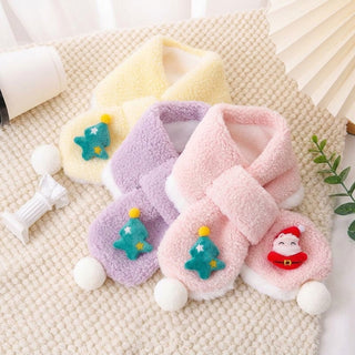 Christmas Cute Santa Claus versatile Children's Warm and Soft Muffler