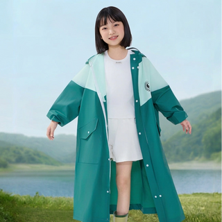Boys Raincoat With Backpack Slot Waterproof Zipper