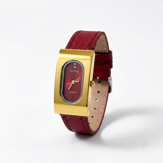 GoGoey Vintage Rectangular Leather Quartz Watch for Women