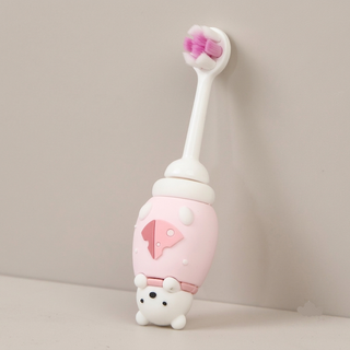 Children's Cute Cartoon Anti Slip Soft Bristles Circular Head Toothbrush