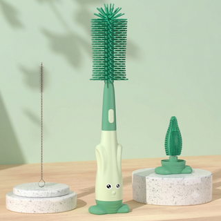 3 in 1 Exclusive Portable Bottle Cleaning with Special Nipple and Straw Cleaning Brush