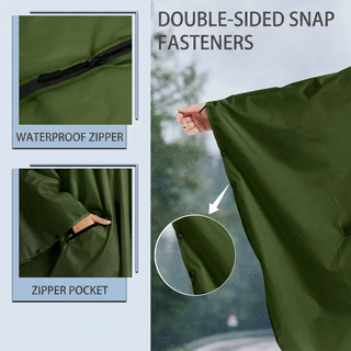 Unisex Lightweight Waterproof Raincoat with Zipper