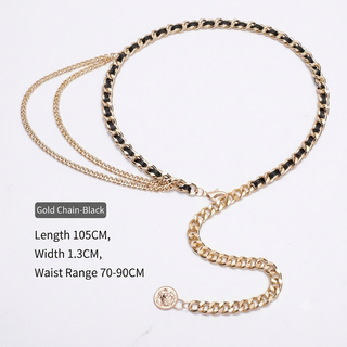 Multi Layered Metal Chain Waist Belt for Women