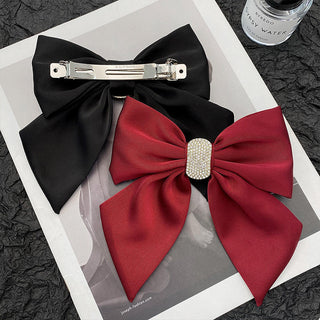 Satin Bow Hair Clip for Girls Princess Style