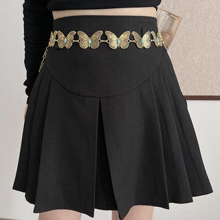 Turquoise Butterfly Waist Chain Cinched Metal Chain Belt for Women