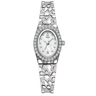 GEDI Elegant Women's Quartz Watch with Rhinestone Dial Bracelet Strap