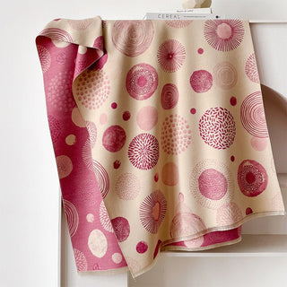 Floral Bloom Luxurious Elegant Design Winter Shawl Scarf