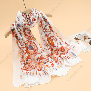 Ethnic Atmosphere Style Premium Cotton and Linen Scarf