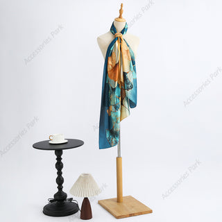 Elegant Multicolor Luxury Design Satin Silk Scarf
