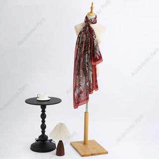 Bold Red Premium Cotton and Linen Scarf