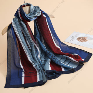 Versatile Printed Premium Cotton and Linen Scarf