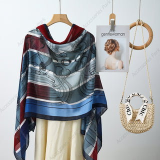 Versatile Printed Premium Cotton and Linen Scarf