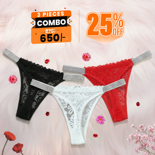 Women's Charming and Beautiful Mesh Fabric Thong Panties