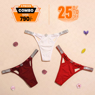 American Style Breathable Cotton Thong Panties for Women