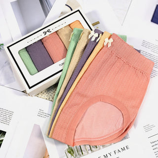 High Waist Seamless Antibacterial Cotton Crotch Plus Size Panties 5-Pack