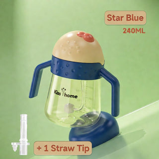 Anti Fall Straw Based Drinking Bottle Mum Pot for Children