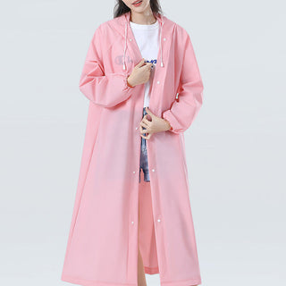 Non-Disposable EVA Rain Poncho for Adults Portable Travel