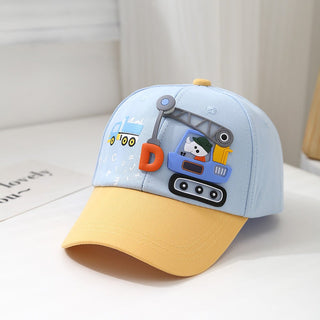 3D Crane Flagged Comfy Baseball Cap for Kids