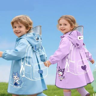 Zhengyu Kids EVA Full-Body Rain Poncho Cute Dinosaur