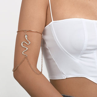 Retro Snake Tassel Arm Chain Bracelet Golden