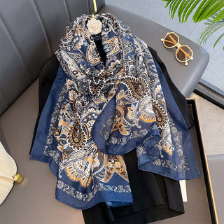 Retro European Style Premium Cotton and Linen Scarf