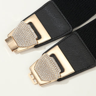 Rhinestone Inlaid Fashionable Buckle Waist Belt for Women