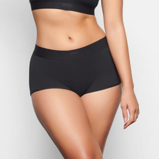 European Boxer Style Breathable Solid Colour Cotton Panties for Women