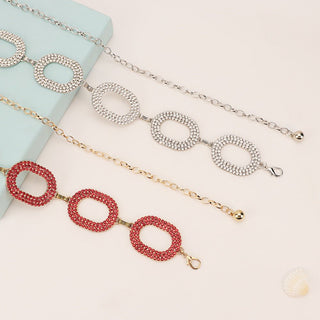 Crystal Partywear Rhinestone Waist Chain for Female