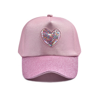Love Sequined Party Baseball Cap For Children