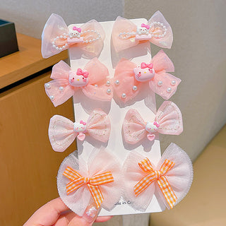 Sanrio Kids Hair Clip Set Bow 8 Piece Collection