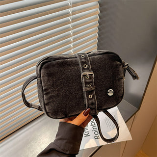 Women's Washed Denim Crossbody Shoulder Bag