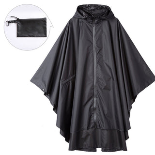 Unisex Lightweight Waterproof Poncho Raincoat with Zipper
