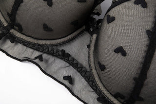 French Lace Underwire Bra Set Breathable Plus Size Lingerie