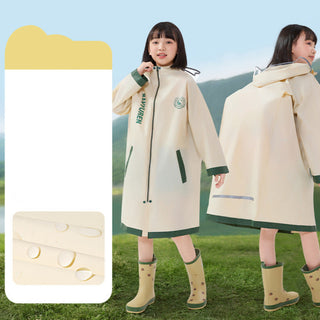 Children's Thickened Waterproof Rain Poncho Maxi Length Backpack Cover